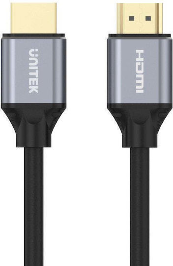 Unitek HDMI 2.1 Καλώδιο HDMI male - HDMI male 2m Ασημί