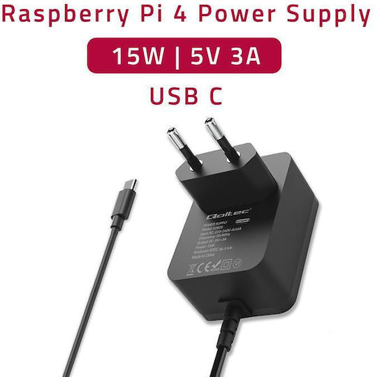 Qoltec USB-C Universal Laptop-Ladegerät 5V 3A mit Abnehmbarem Netzkabel und Steckerset