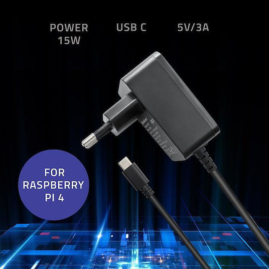 Qoltec USB-C Universal Laptop-Ladegerät 5V 3A mit Abnehmbarem Netzkabel und Steckerset