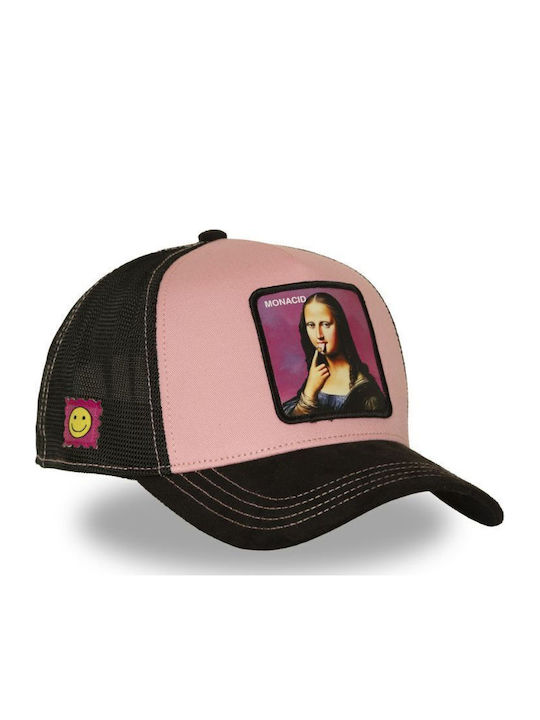 Capslab Шапка Mona Lisa Розов Черен One Size