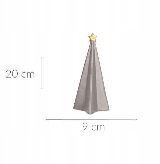 Christmas Decorative Ceramic Tree 20cm Grey