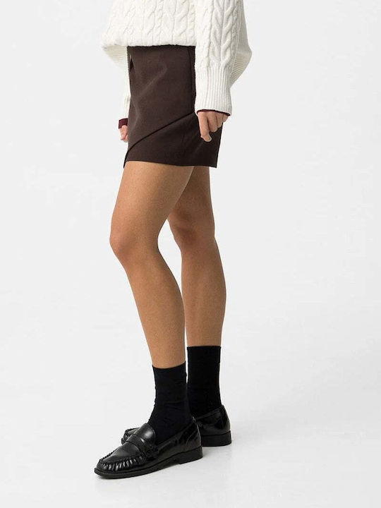 Damen-Hohe Taille Shorts Braun