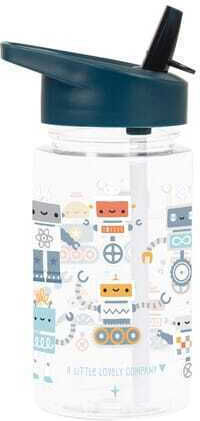 A Little Lovely Company Детско Бутилка От Пластмаса Tritan Със Сламка Tritan 450ml