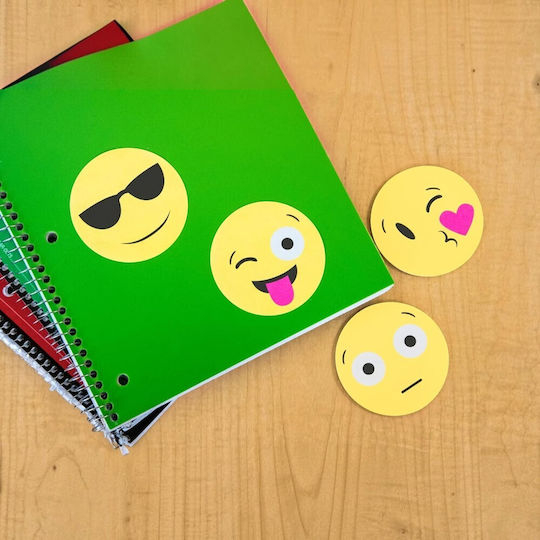 Sticker Memo Pads Emoji 6.5cm 130 Pieces 4sxo90
