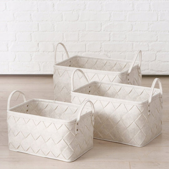 Boltze Fabric Storage Box with Lid 3 Pieces
