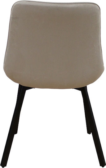 Mira Стол за трапезария Кадифен Cappuccino 53x59x86εκ.