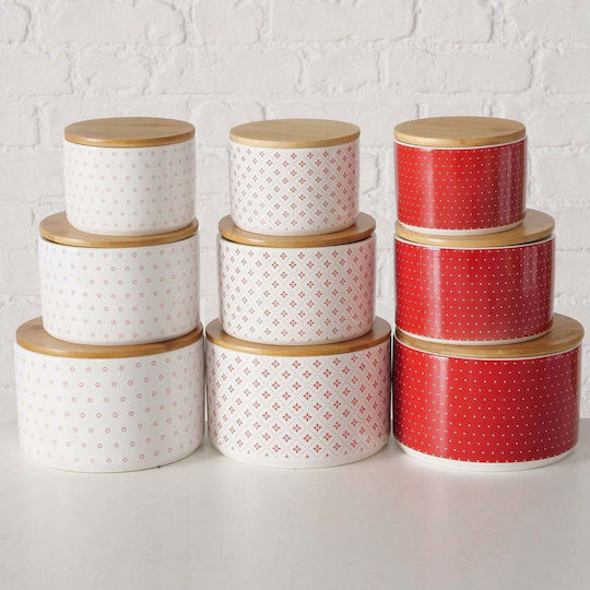 Boltze Set Mittagsboxen Keramik Mehrfarbig 10x10cm 3 Stücke