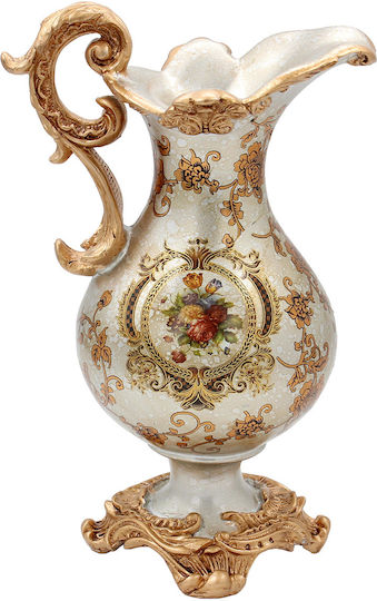 Keskor Decorative Vase Polyresin Beige 21x16xH33cm
