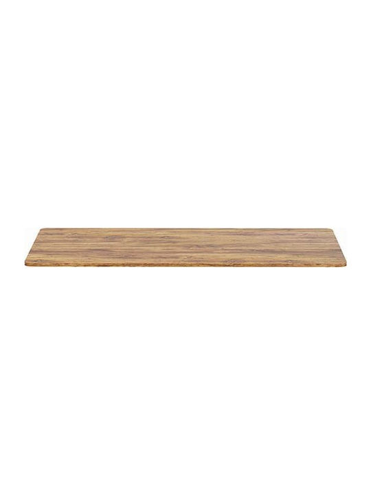 Powerton Rectangular Office Desk Surface Made of Rustic Oak Chipboard 160x75x1.8cm WPTT160-OR