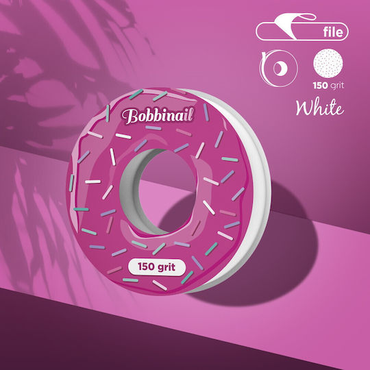 Staleks Selbstklebende Nagelrillenrolle 7m Donut Weiß 150 Körnung Ats-150w