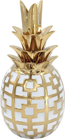Ceramic Decorative Pineapple White Gold Φ15x31 Keskor 78774