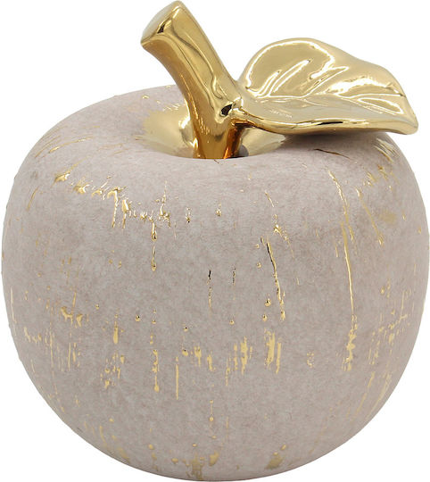 Decorative Ceramic Φ15x15 Apple Brown Gold Keskor 78760