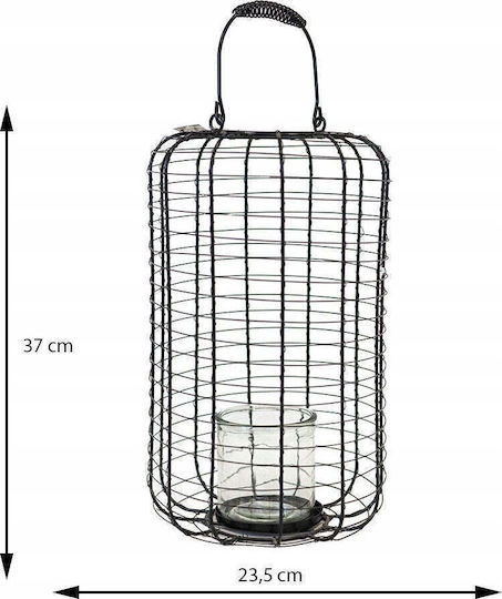 Home&Styling Collection Laterne Metallisch Schwarz 23,5x23,5cm