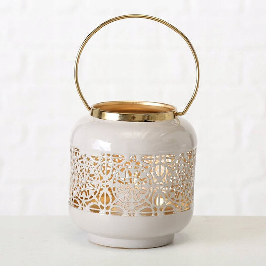 Boltze Sami Laterne Metallisch Gold 15x15cm