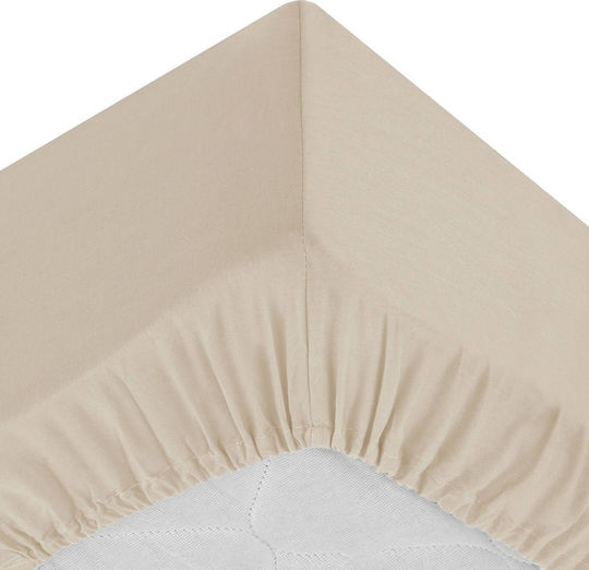 Atmosphera für Einzelbett 90x190cm mit Gummizug Beige