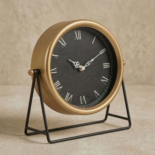 Edaxo Metallische Wanduhr Gold Ø21cm