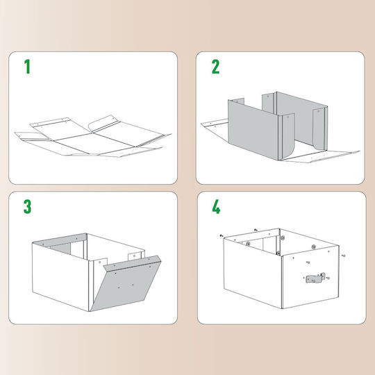 Leitz Papier Aufbewahrungsbox mit Deckel Schwarz 53x40x15cm 2 Stück