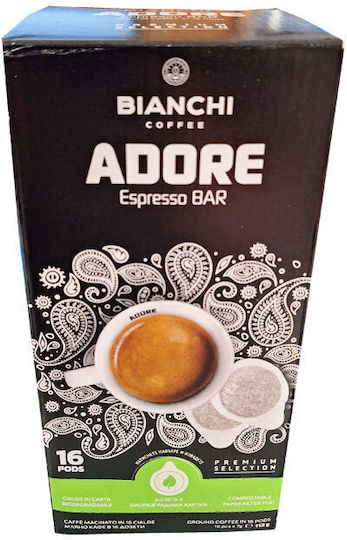 Bianchi Coffee Κάψουλες Espresso Adore Συμβατές με Μηχανή E.S.E. Pod 16caps