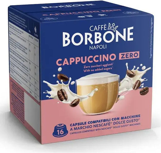 Caffe Borbone Cappuccino Capsule Compatible with Dolce Gusto Machines 16pcs
