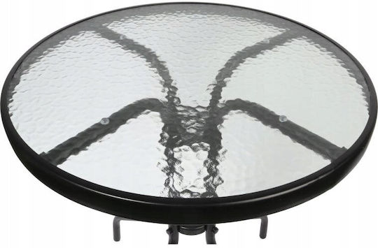 Metal Sitting Room Table for Small Outdoor Spaces Metal 70x70cm