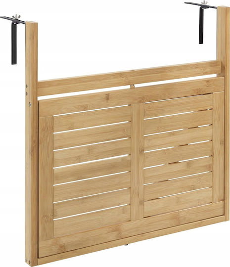 Masă Pentru Spații Exterioare Mici Din Bambus Pliabilă Maro 60.5x42cm
