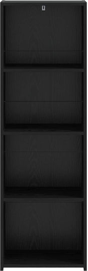 vidaXL Bücherregal Highboard Schwarz Eiche 40x41x124cm