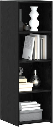 vidaXL Bücherregal Highboard Schwarz Eiche 40x41x124cm