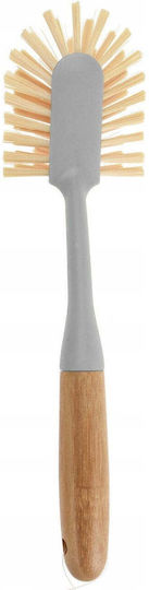 Ultra Clean Bamboo Cleaning Brush with Handle for Grey Plates