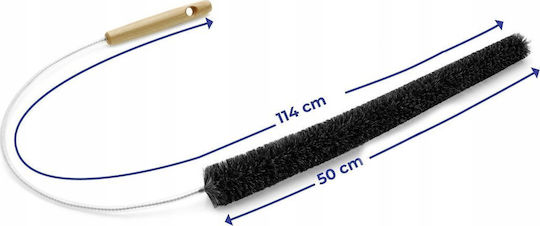 Maximex Metallic Cleaning Brush with Handle for Radiator Black