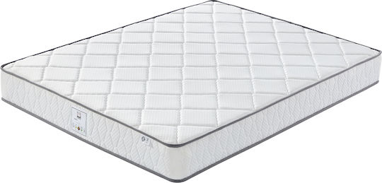 Double Metal Bed White with Slats & Mattress 140x200cm