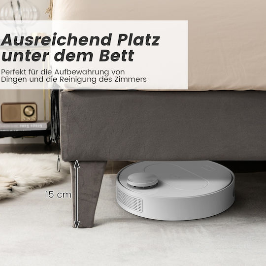 Bett King Size Mit Stoff bezogen Gray für Matratze 200x200cm