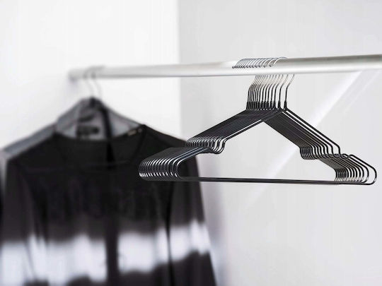 Wenko Foldable Wardrobe Hanger for Pants Metallic Black SP01_15934135 20 Pieces