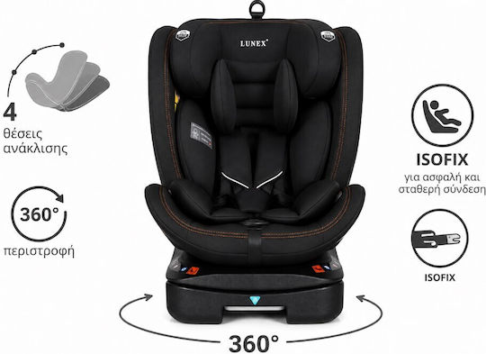 ForAll Lunex Scaun Auto Cu Isofix Negru 0-36 kg