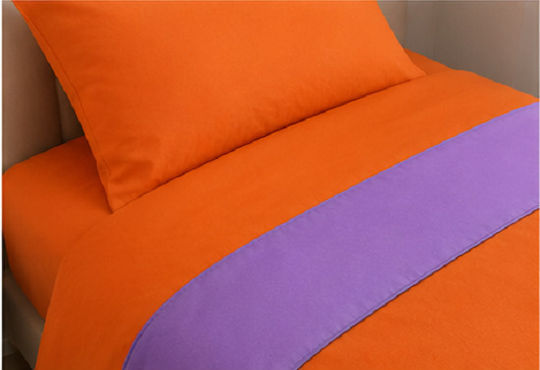 Hatzitex Duvet Cover Single 160x230 Colours Orange-Purple