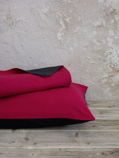 Nima Abalone Duvet Cover Set 220x240cm Double with 2 Pillowcases Ruby / Red / Black