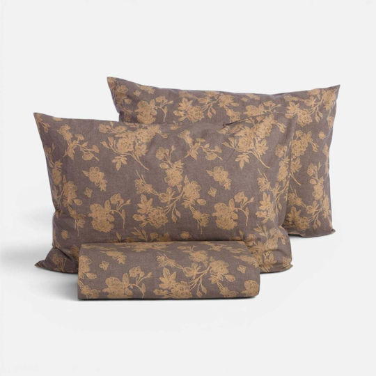 Nef-Nef Homeware Set Duvet Cover Cotton 240x230cm Super King with 2 Pillowcases Dream Ecru