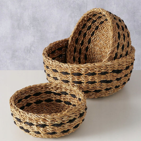 Boltze Set Dekorative Körbe Korbweide Braune 21x21cm 3Stücke