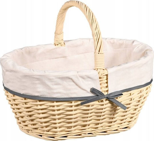 Kesper Декоративна Текстилна Кошница с Дръжки Кафява 45x34см