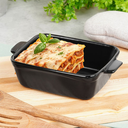 Orion Cutie pentru Mâncare Termos Ceramică Negru Potrivit pentru Cuptor cu Microunde 370ml 1buc