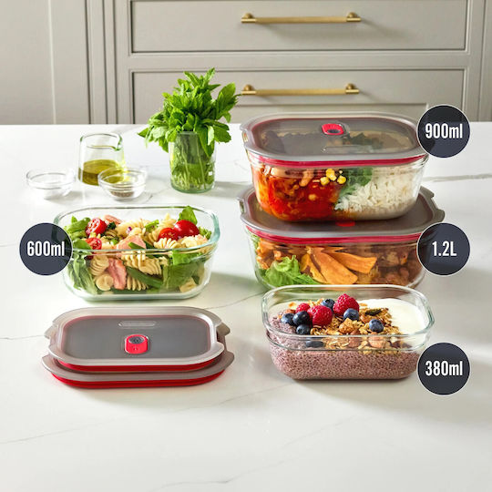 Black+Blum Glass Black Lunch Box 900ml