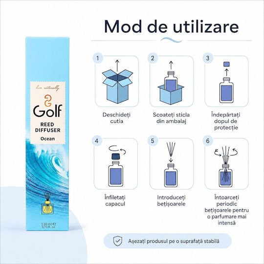 Σετ Diffuser Golf Reed Ocean με Άρωμα Ocean 110ml