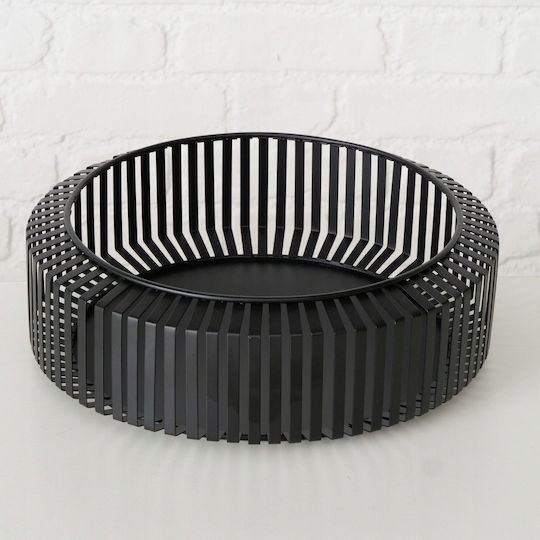 Boltze Dekorative Schale Metall Schwarz 24x24cm 2 Stück
