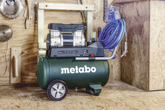 Metabo Основен Компресор за Въздух 61dB с Мощност 2hp и Автокомпресор 50lt