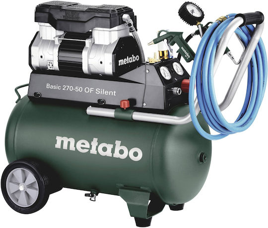 Metabo Основен Компресор за Въздух 61dB с Мощност 2hp и Автокомпресор 50lt