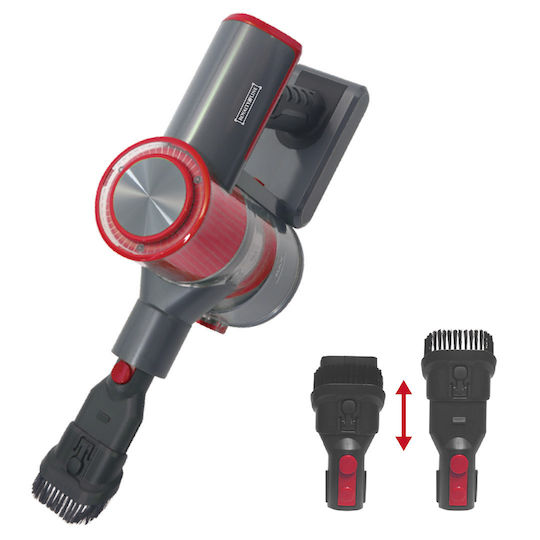 Royalty Line RL-HVC150 Wiederaufladbarer Stielstaubsauger 2 in 1 Stick & Hand 21.6V Rote