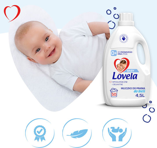 Lovela Бебешки Перилен препарат за Бял дрехи 4.5lt (50 Мерителни чаши)