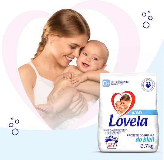 Lovela Бебешки Перилен препарат на прах за Бял & Чувствителен дрехи 2.7кг