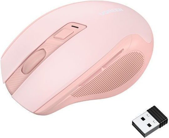 Ugreen MU006 Безжична Ергономична Мишка Розова