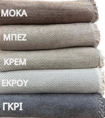Linea Home Cod Ριχτάρι Πολυθρόνας Chenille 180x240εκ. Κρεμ