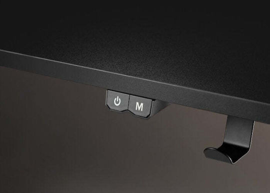 Wooden Desk Black with LED 75x60x75cm